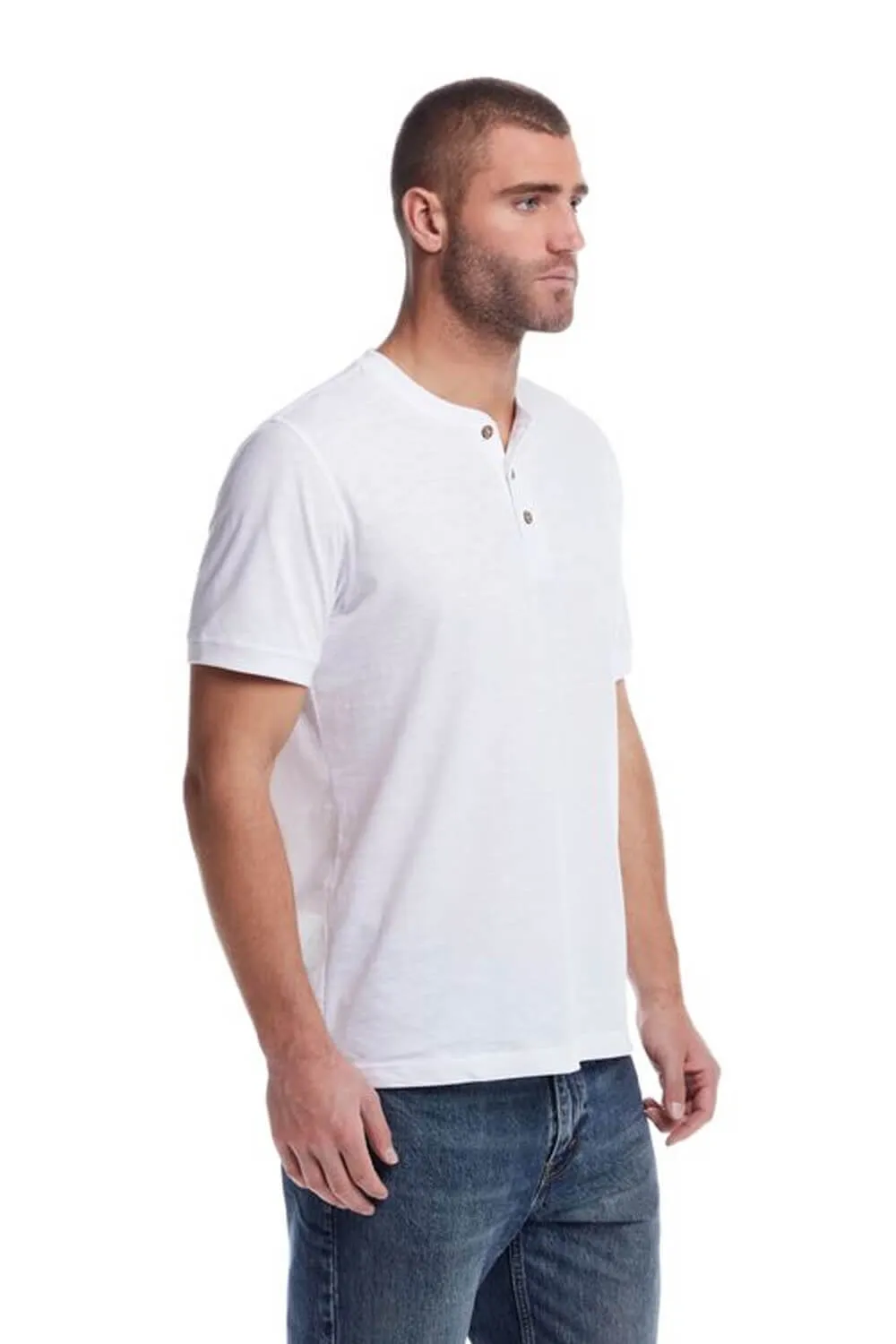 Weatherproof Vintage Jersey Henley Shirt for Men in White | S253659GK-BRIGHT WHITE