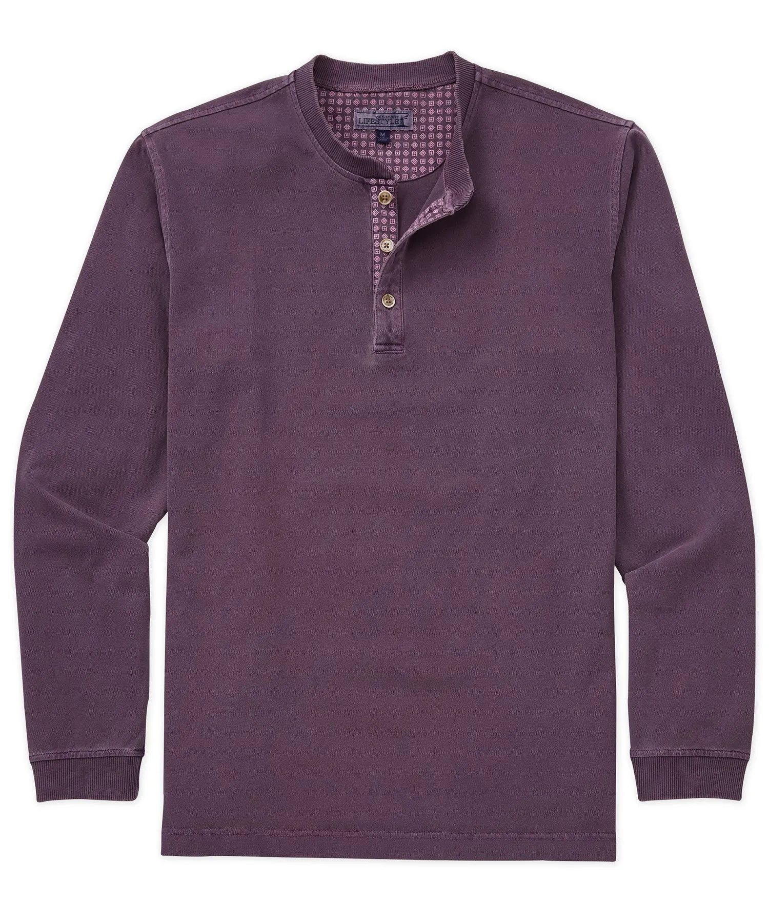 Westport Lifestyle Long Sleeve Cotton Pique Henley