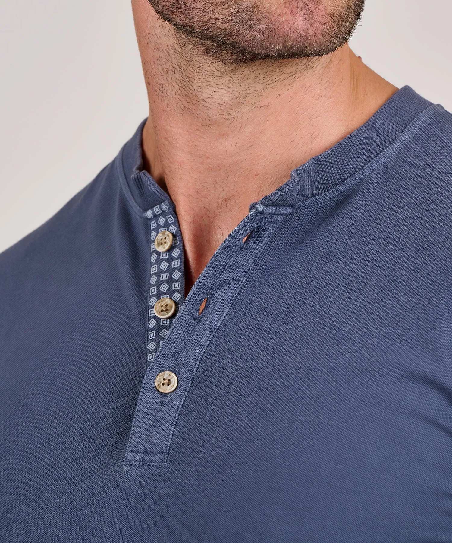 Westport Lifestyle Long Sleeve Cotton Pique Henley