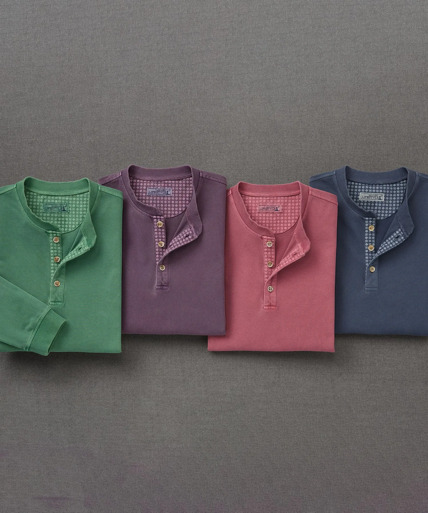 Westport Lifestyle Long Sleeve Cotton Pique Henley