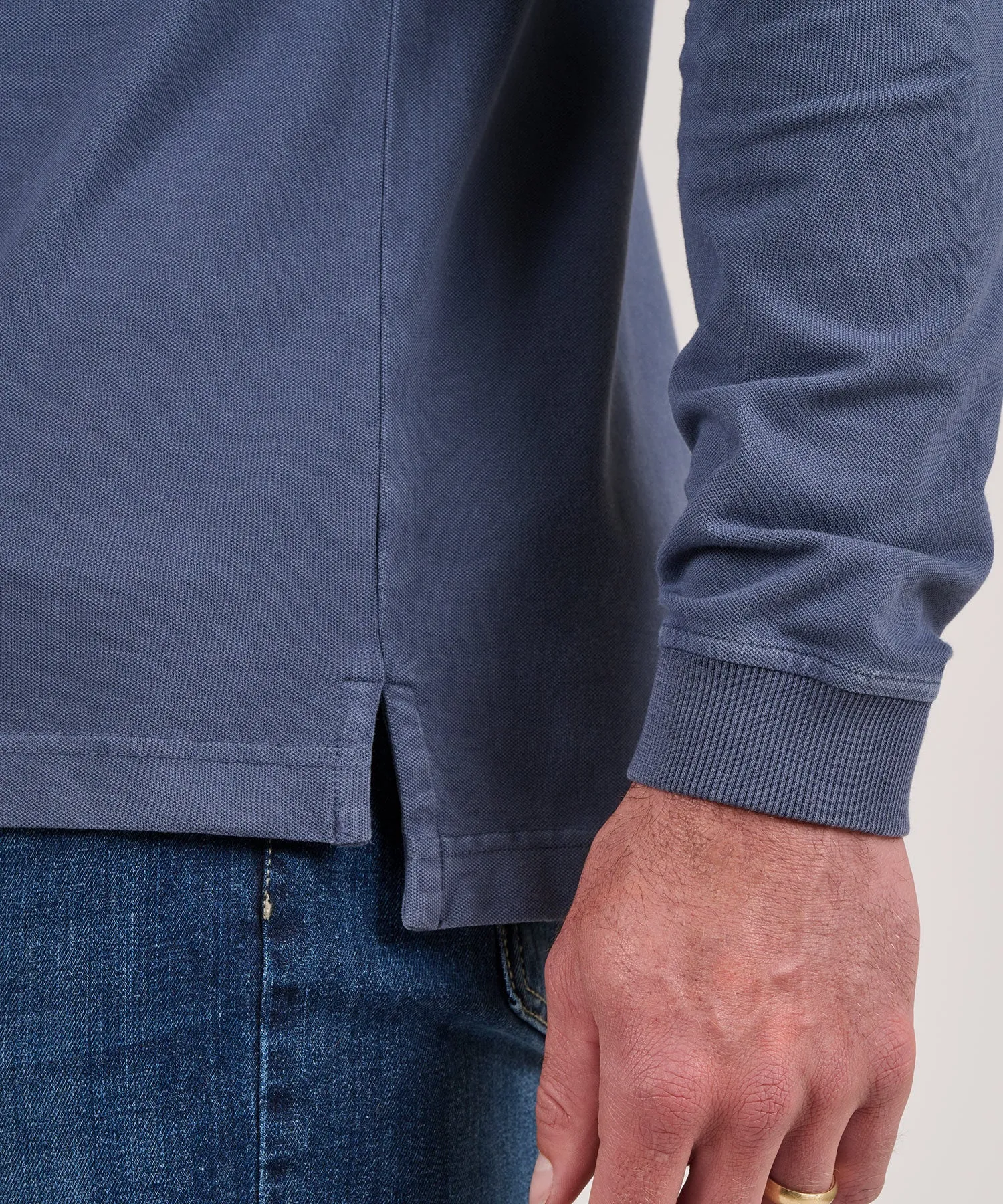 Westport Lifestyle Long Sleeve Cotton Pique Henley