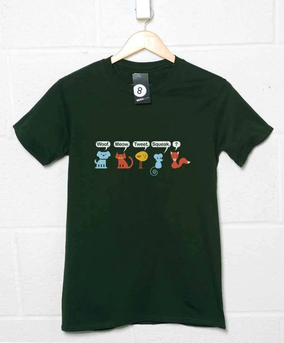 What Does The Fox Say Men's Animals T-Shirt