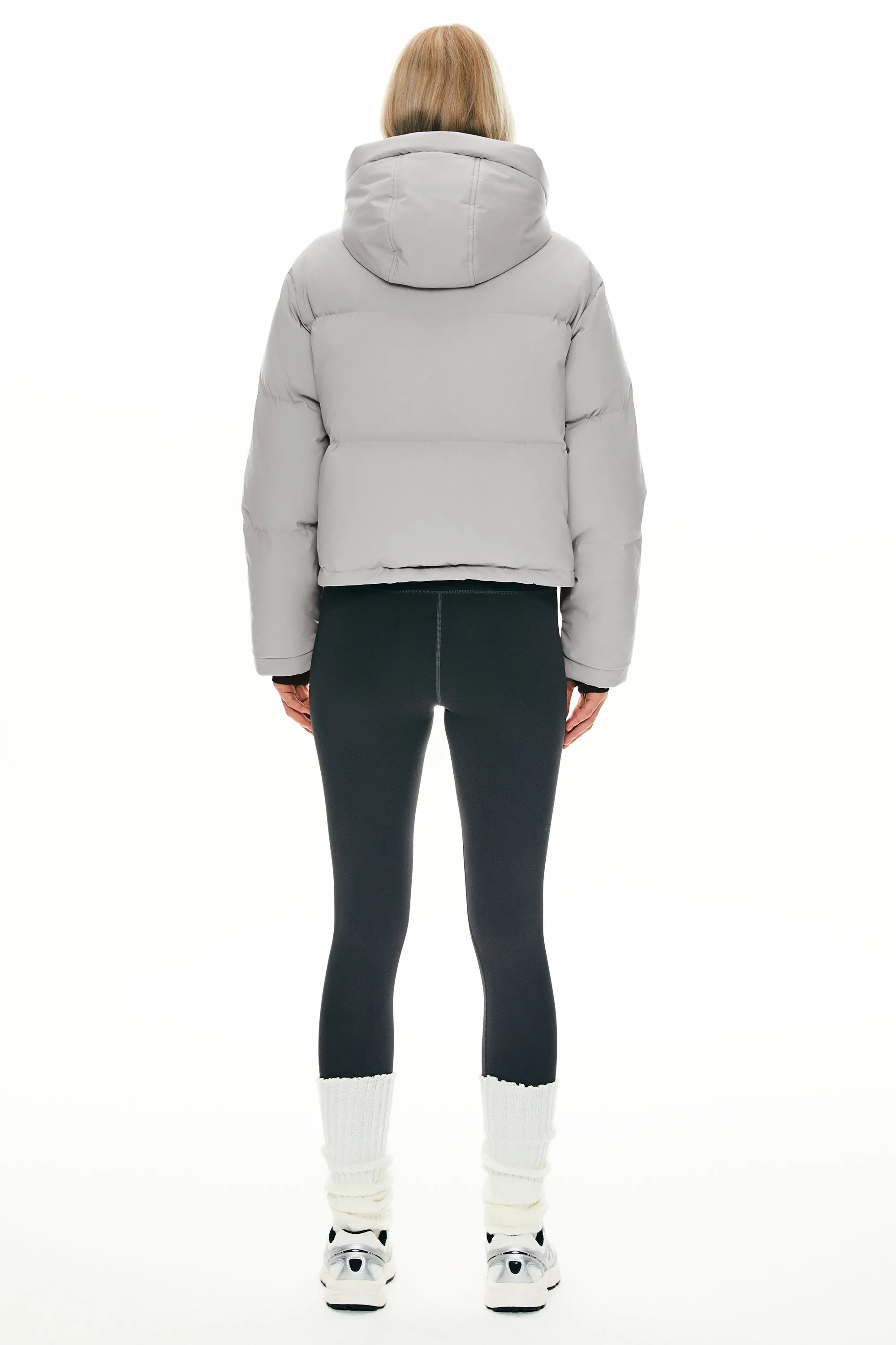 Winter Quilted Hooded Cropped Puffer Jacket
