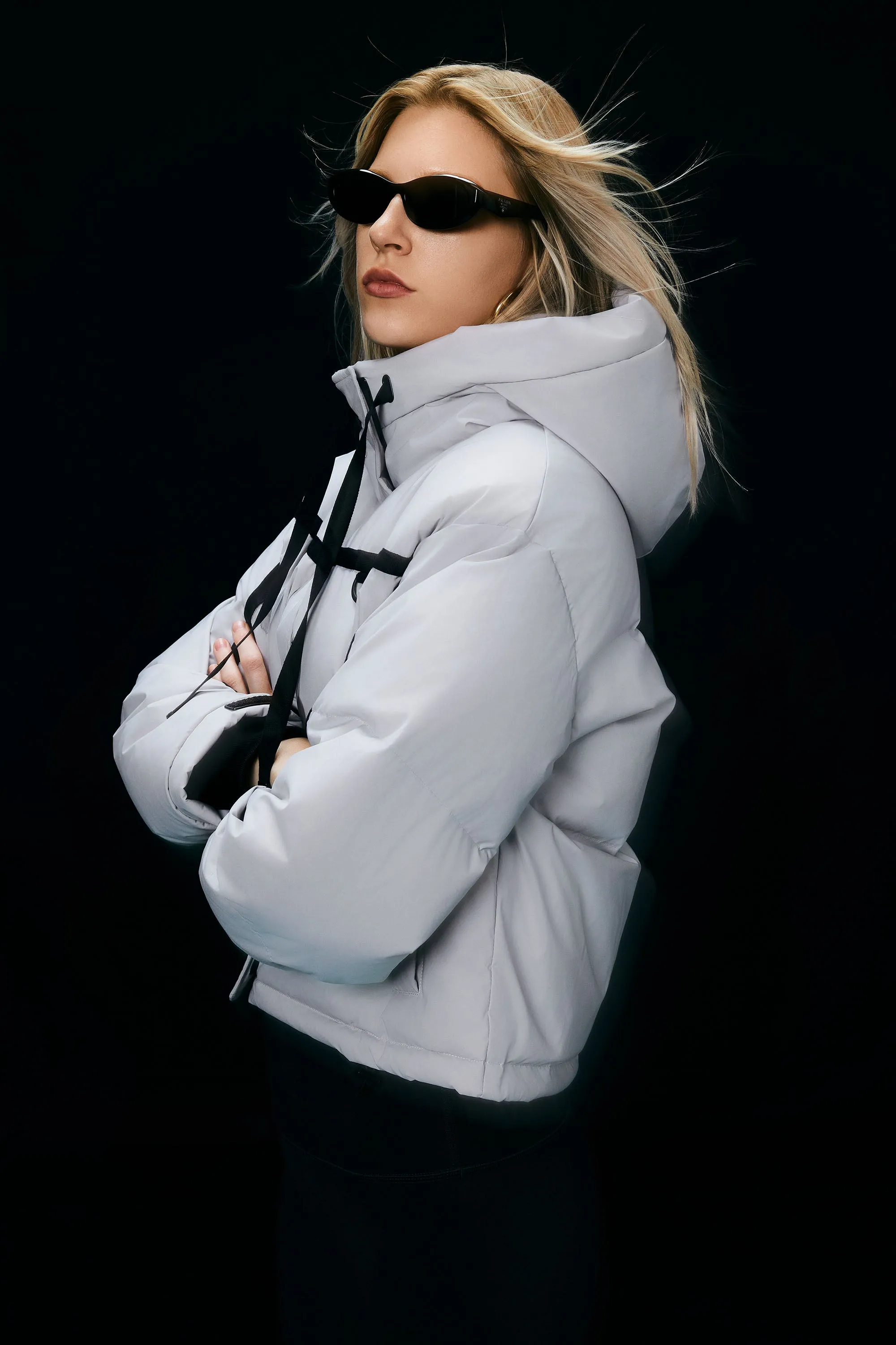Winter Quilted Hooded Cropped Puffer Jacket