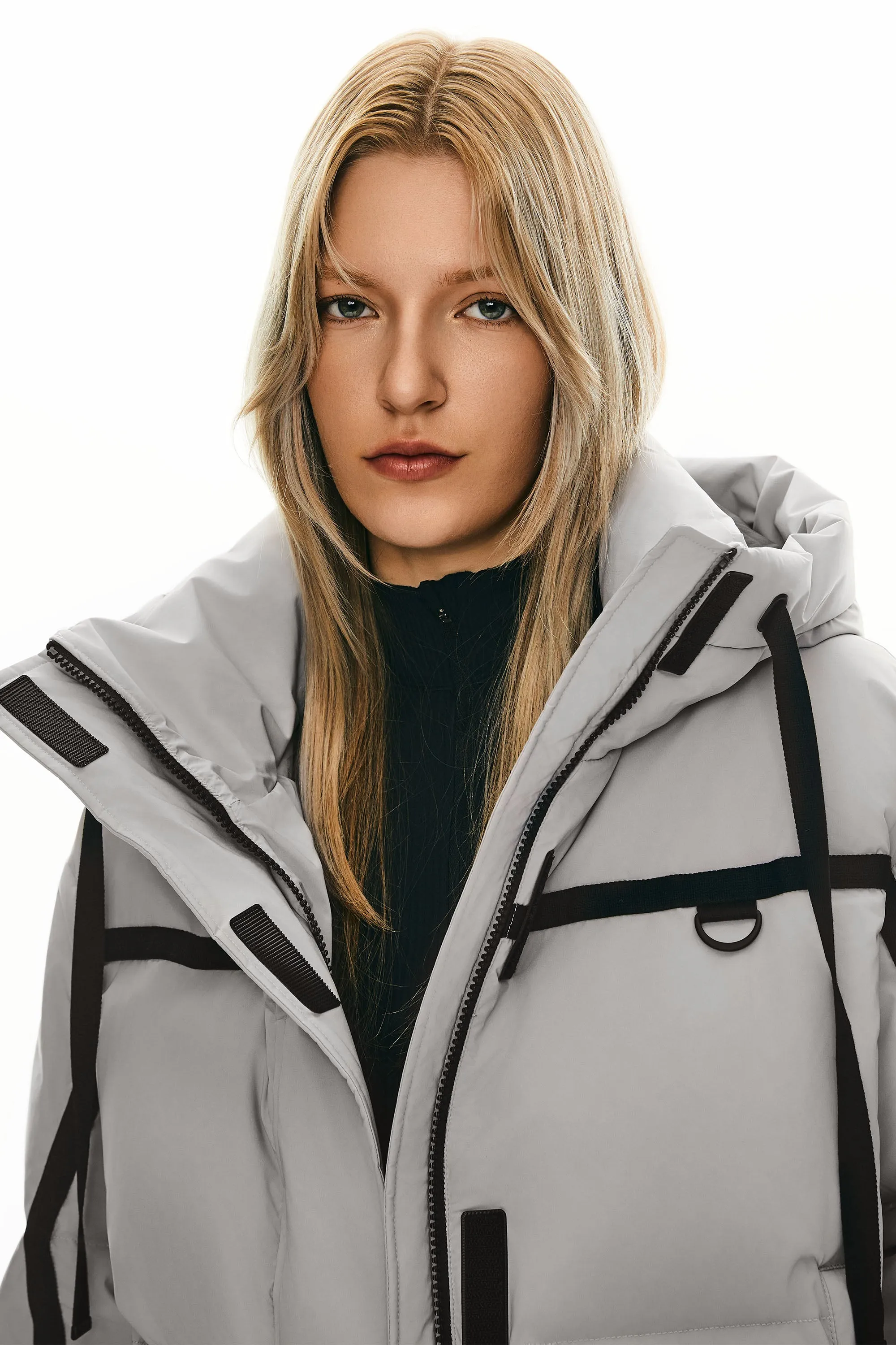 Winter Quilted Hooded Cropped Puffer Jacket