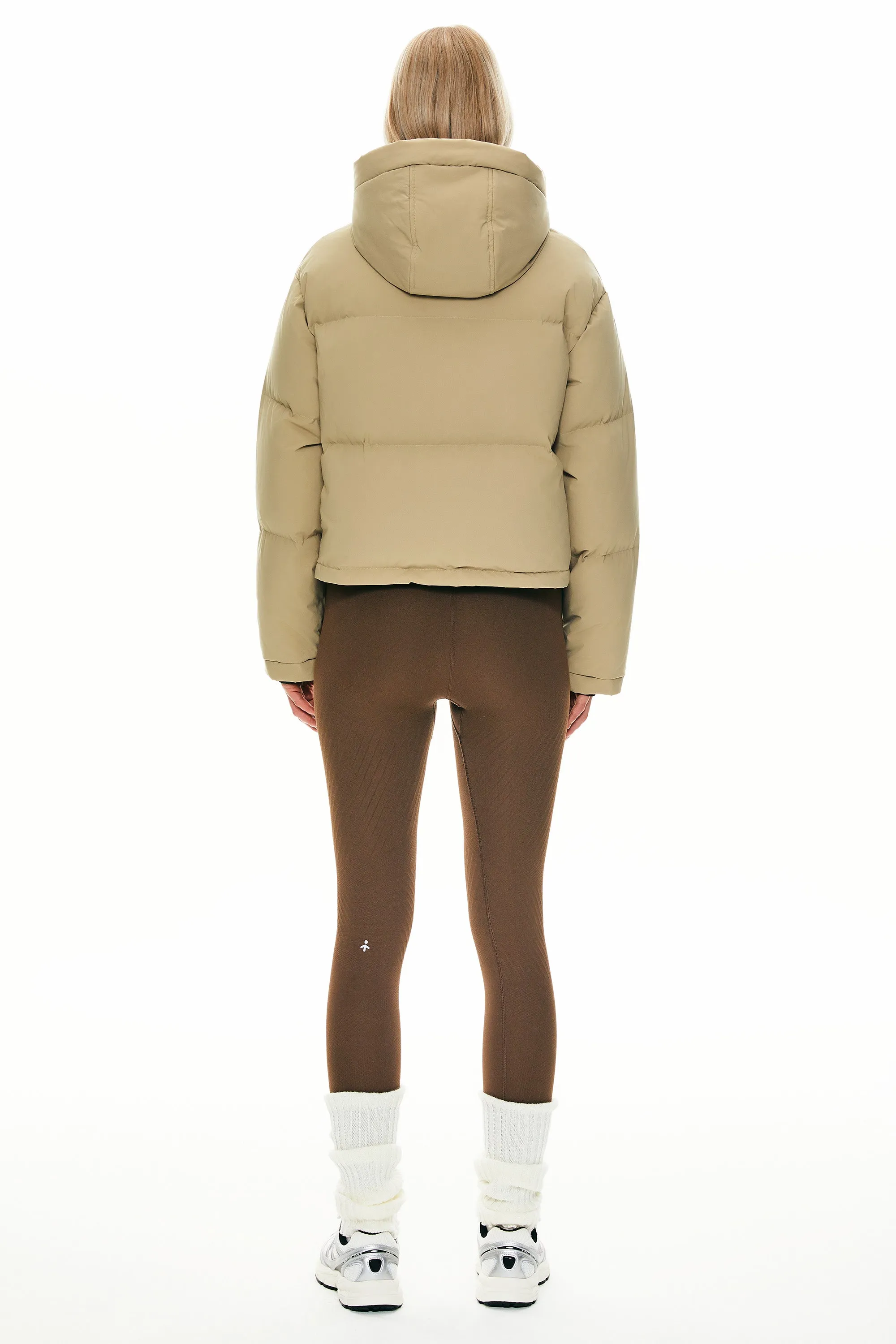 Winter Quilted Hooded Cropped Puffer Jacket