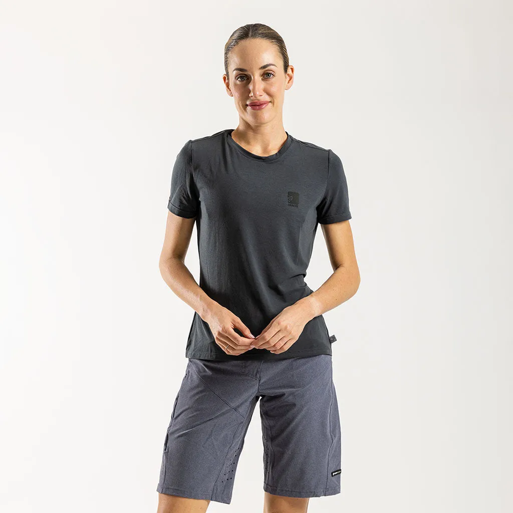 Women's Casual Merino T Shirt (Charcoal)