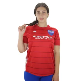 Women's Striped Number 17 Sport Top,Red